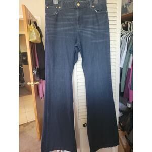 Michael Kors Jeans Womens Sz 10 Selma Flare Leg Stretch Blue Pants